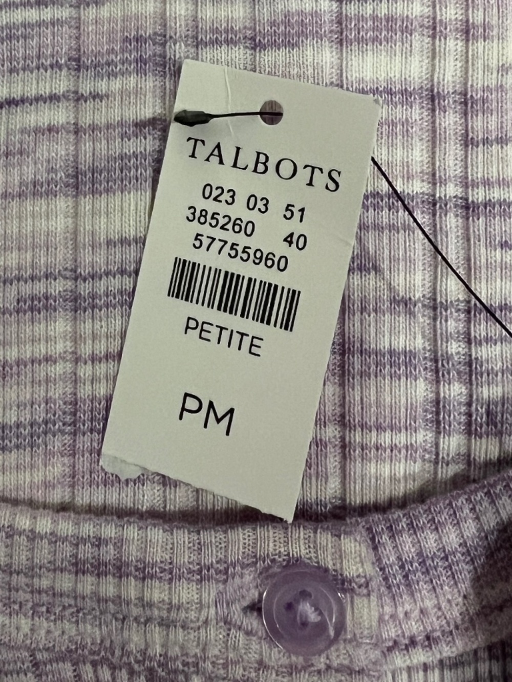 Talbots Ribbed Henley Tank - Space Dye MP - Picture 4 of 5